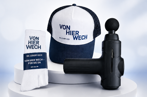 Socken, Basecap, Massagepistole